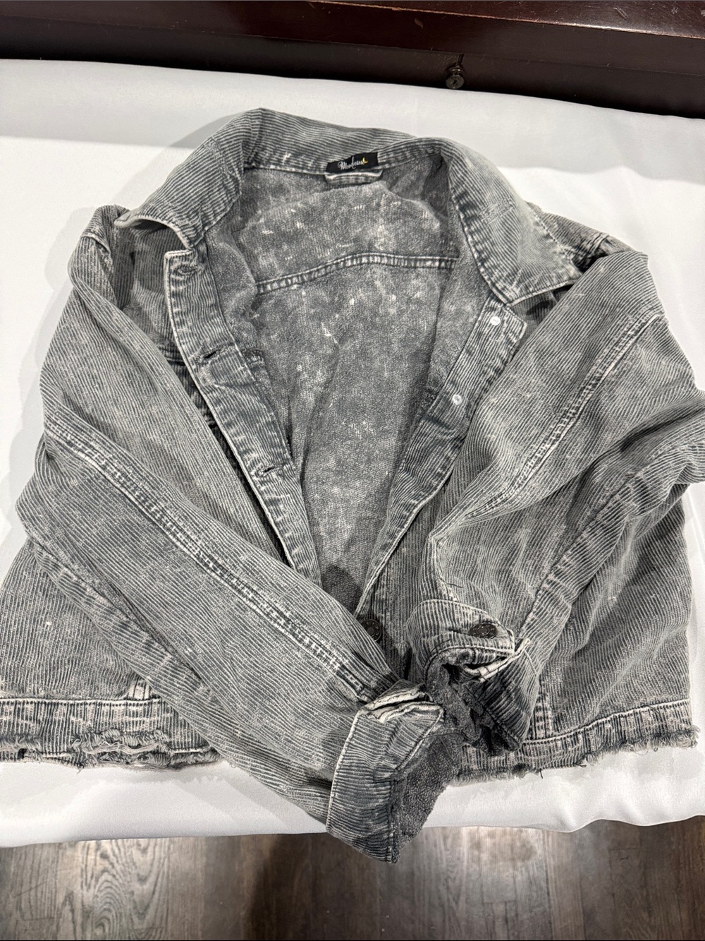 Washed Gray Corduroy Jacket